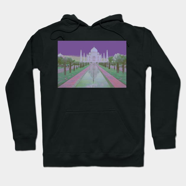 Taj Mahal purple Hoodie by QualitySolution